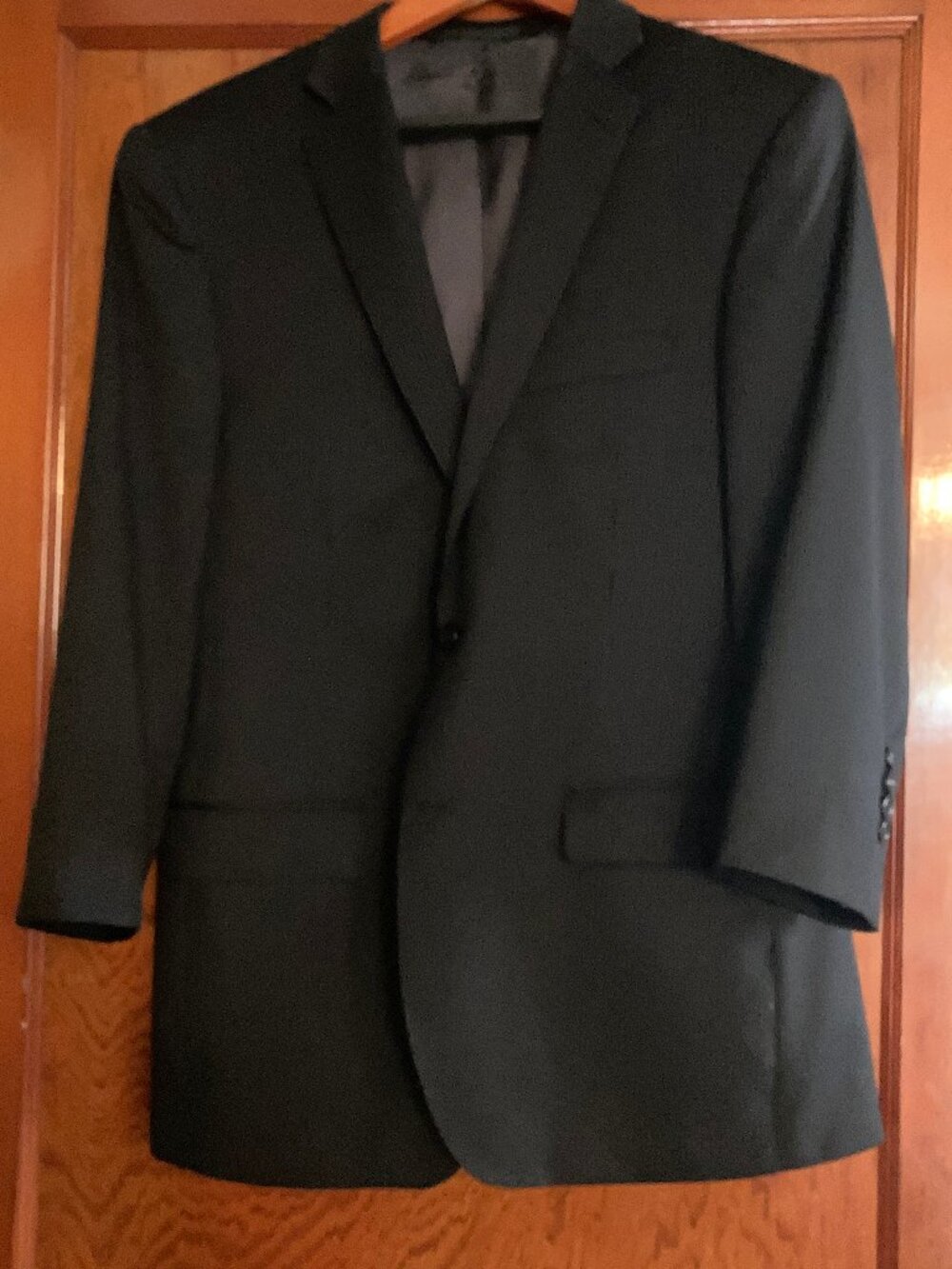 Ralph Lauren 100% Wool Pinstripe Blazer Black 40S 33W Classic Fit Suit Jacket